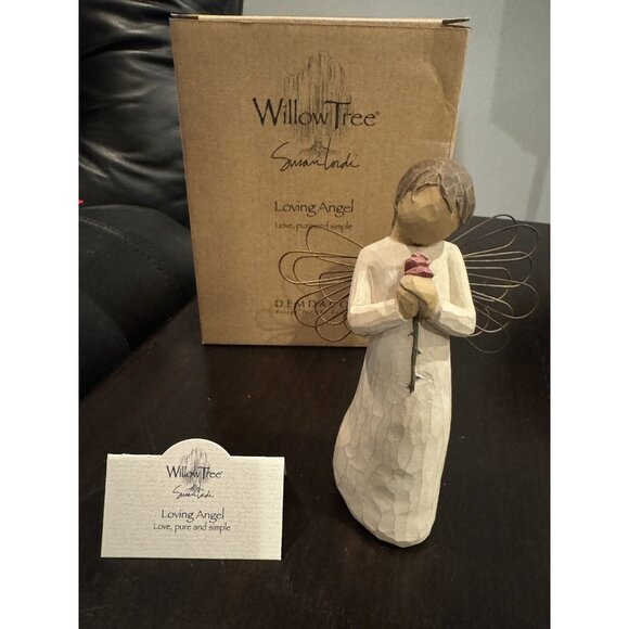 Willow Tree Loving Angel Figurine Rose 2002 Susan Lordi Demdaco - Picture 1 of 4